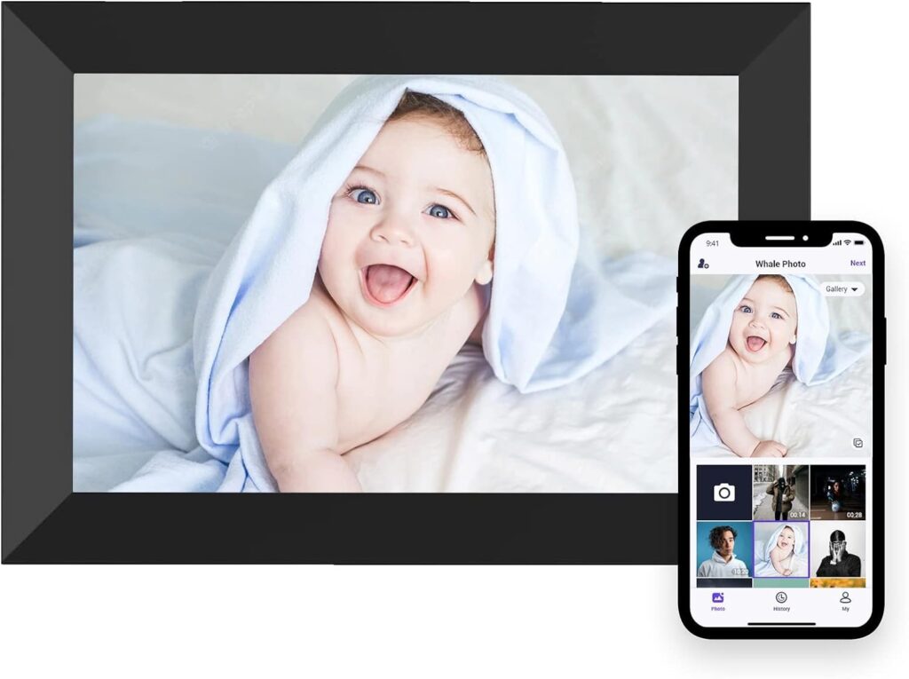 a smart photo frame that syncs to the phone and displays a slideshow christmas gifts for girls who are very picky
