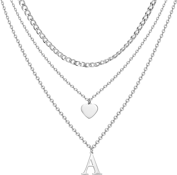 dainty layered initial necklaces christmas gifts for 18 year old female uk-ultimate buyer's guide 2023