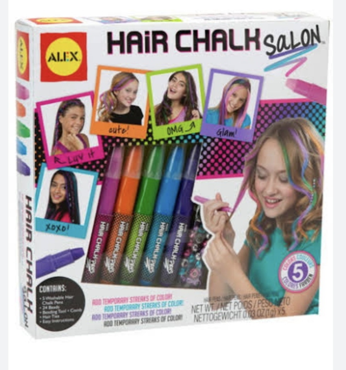 hair chalks christmas gift for a 13-year-old girl who is quite funny