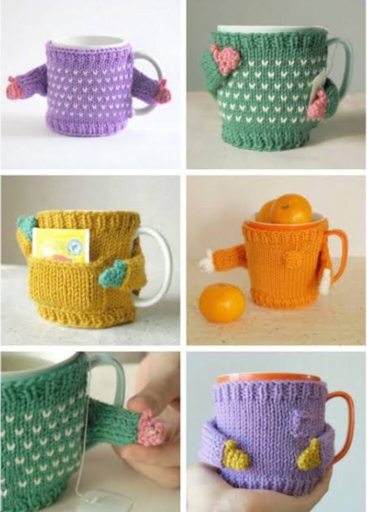 knitted or crochet sweater mug christmas diy gift for stepmom