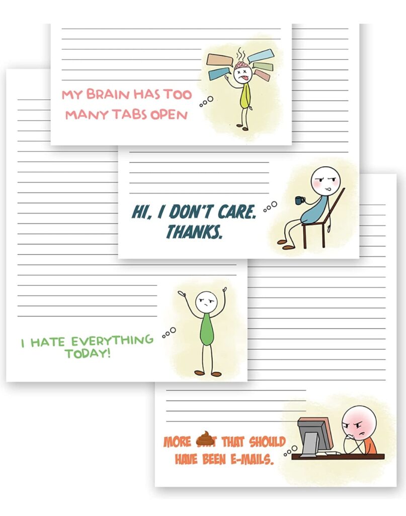 super funny notepads that will make her laugh by zicoto christmas gifts for female coworkers under $10