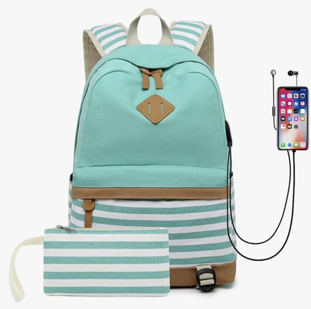 water resistant laptop backpack with usb charging port christmas gift for a 13-year-old girl who is quite funny