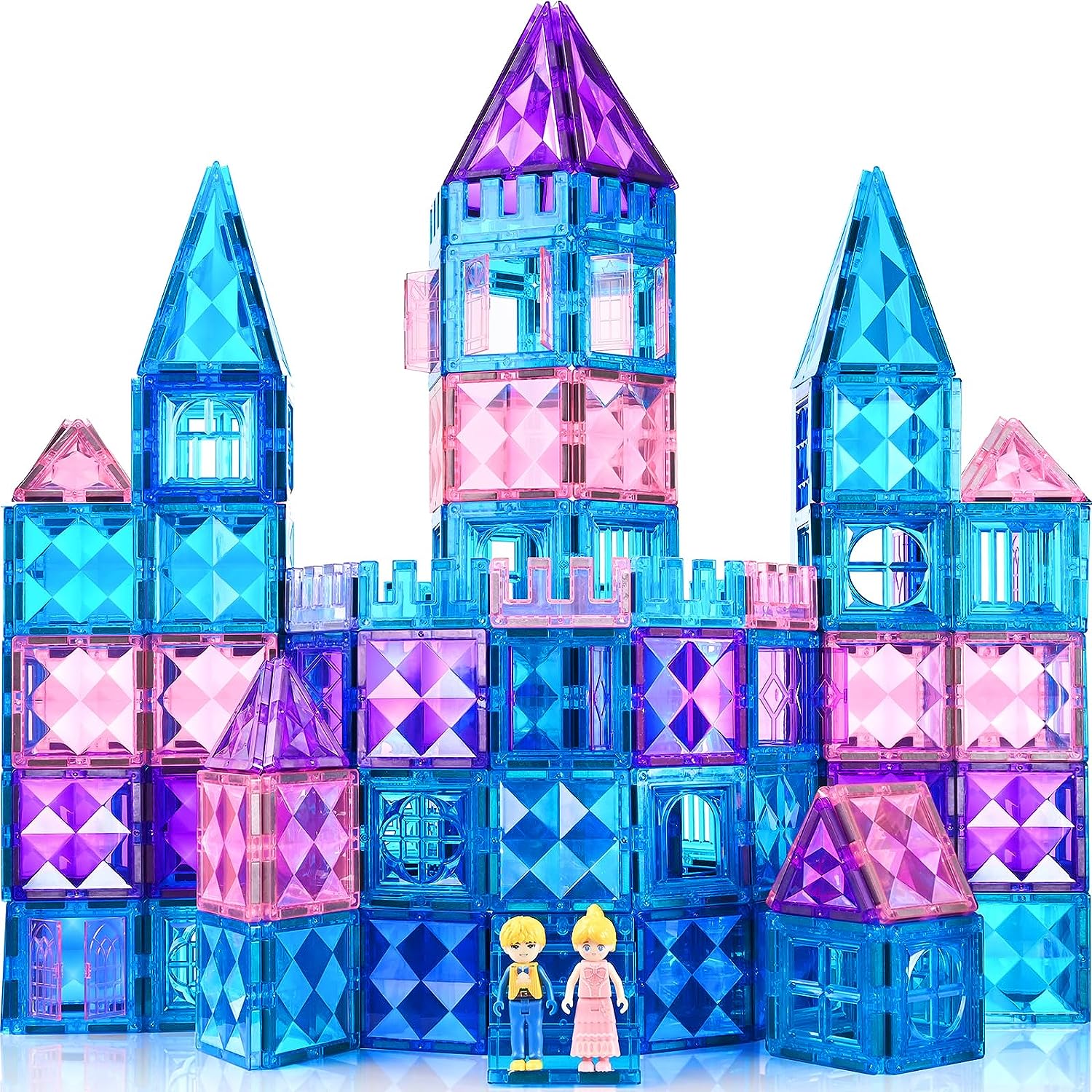 102pcs frozen princess castle magnetic tiles building blocks-3d diamond magnetic blocks christmas gifts for 8 month old girl-complete buyer's guide 2023