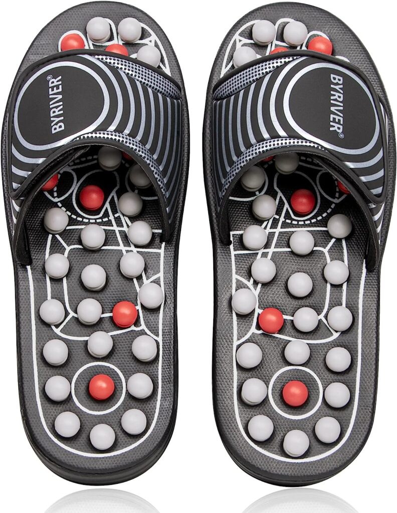 BYRIVER reflexology foot pressure point massage tools mat massage slippers last minute christmas gifts for her