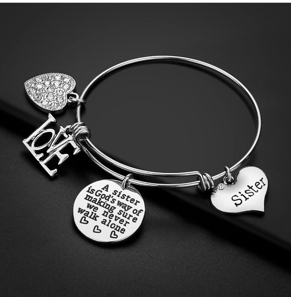 a sister is god's way of making sure we never walk alone sister charm bracelet christmas gifts for sister from brother
