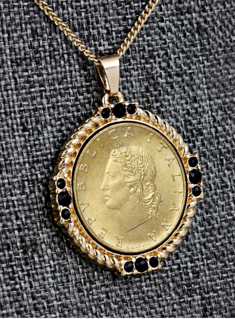 american coin treasures italian 20 lire coin pendant necklace best christmas gift for lady under $50