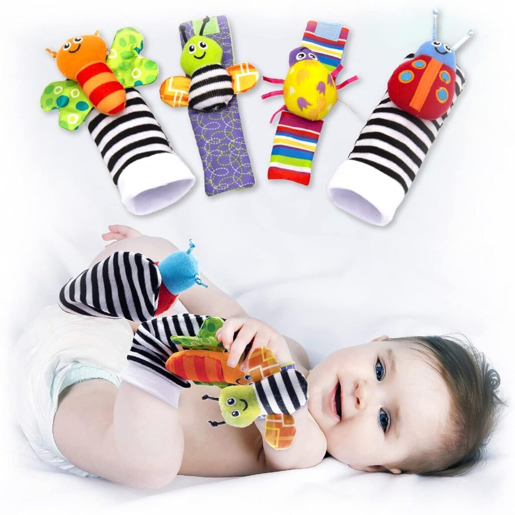 bloobloomax wrist rattles foot finder rattle sock baby toddler toy, rattle toy, arm hand bracelet christmas gifts for 8 month old girl-complete buyer's guide 2023
