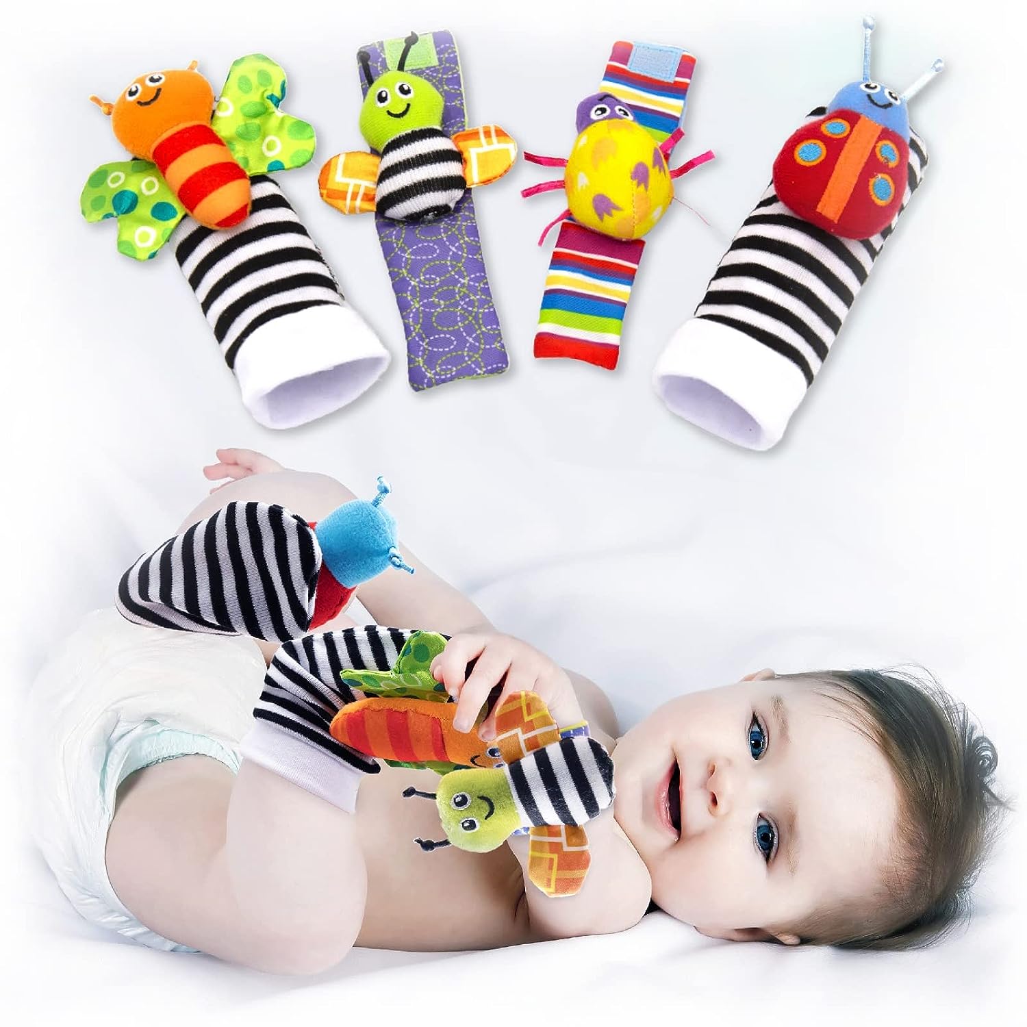 bloobloomax wrist rattles foot finder rattle sock baby toddler toy, rattle toy, arm hand bracelet christmas gifts for 8 month old girl-complete buyer's guide 2023