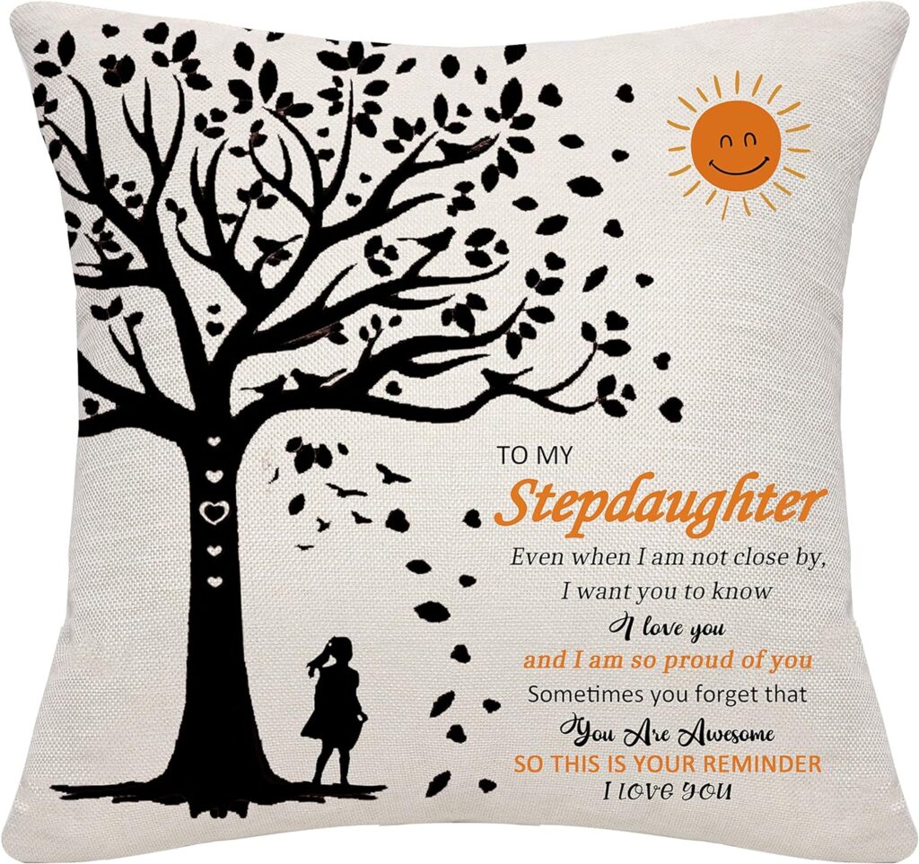 bommex throw pillow cover for stepdaughter christmas gifts for stepdaughter