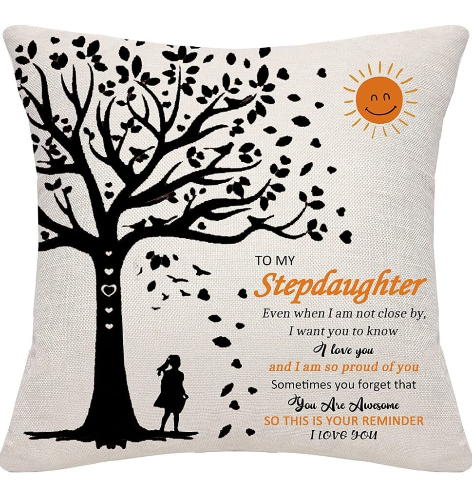 bommex throw pillow cover for stepdaughter christmas gifts for stepdaughter