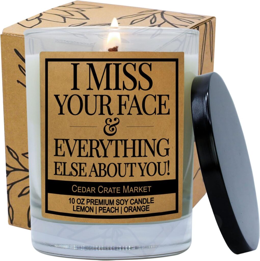 cedar crate market i miss your face candle best christmas gifts for a long-distance girlfriend