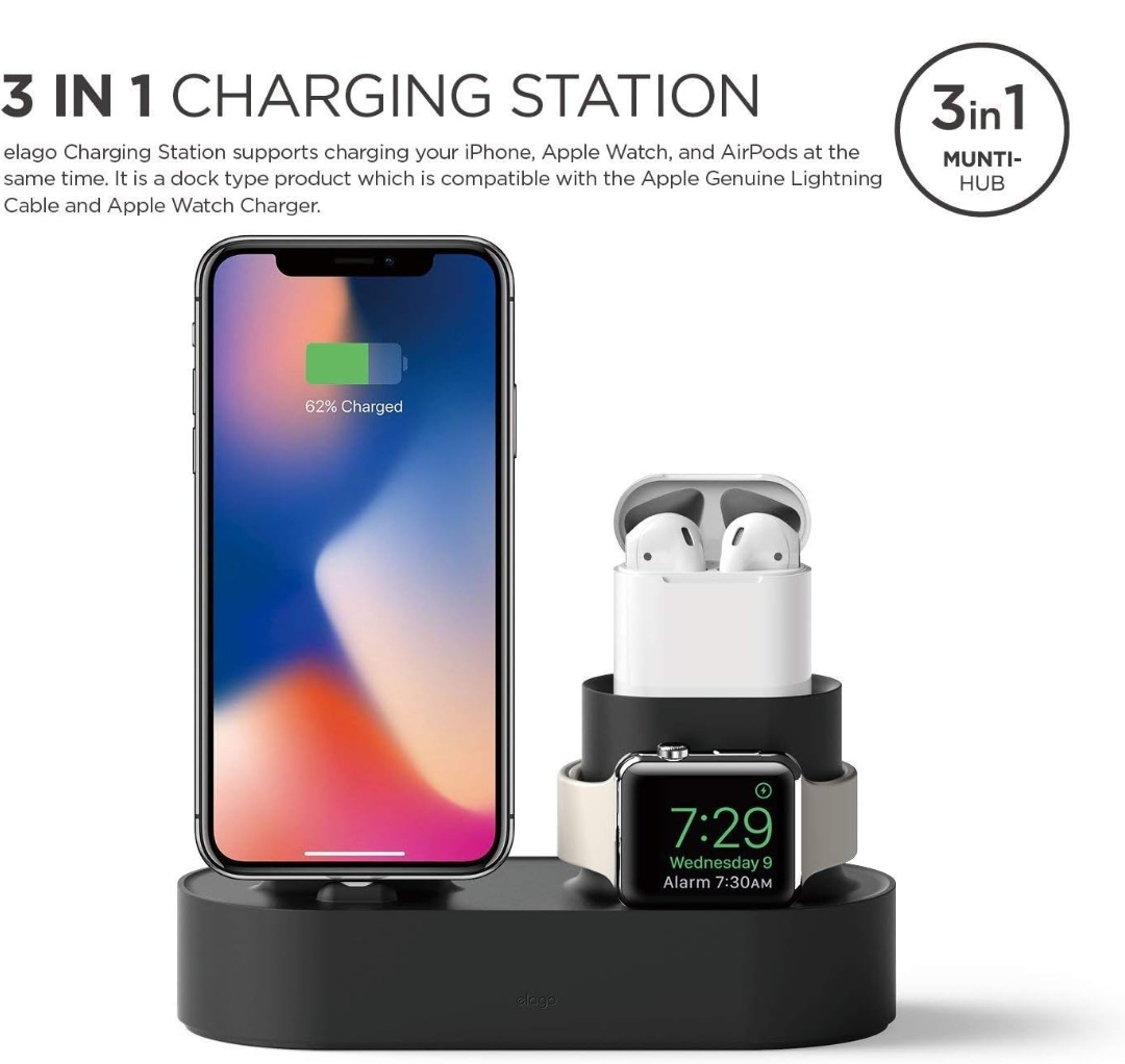elago three-in-one apple charging station christmas gifts for sister from brother