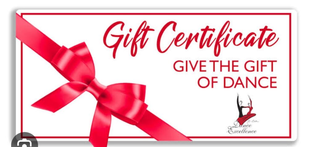 gift certificate for dance class 12 days of christmas gifts for her