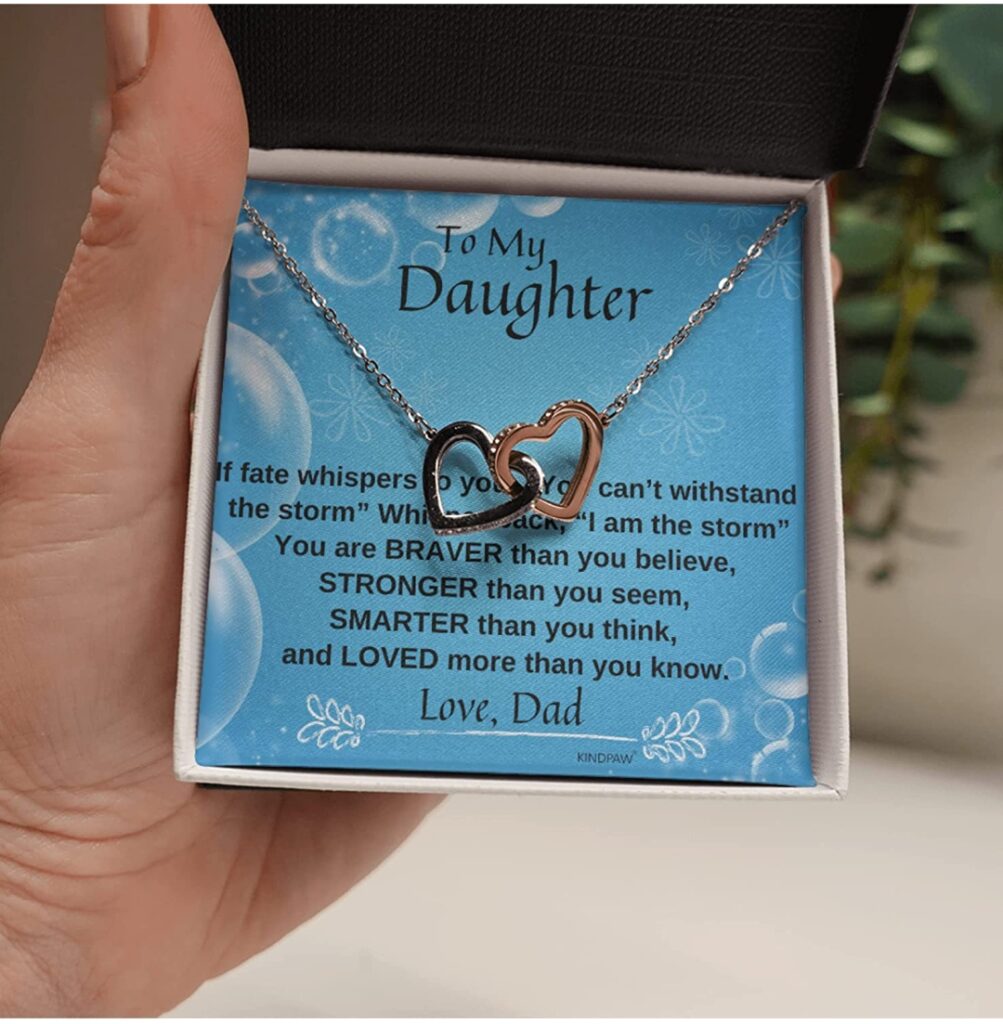 kindpaw to my daughter necklace christmas gifts for daughter from dad