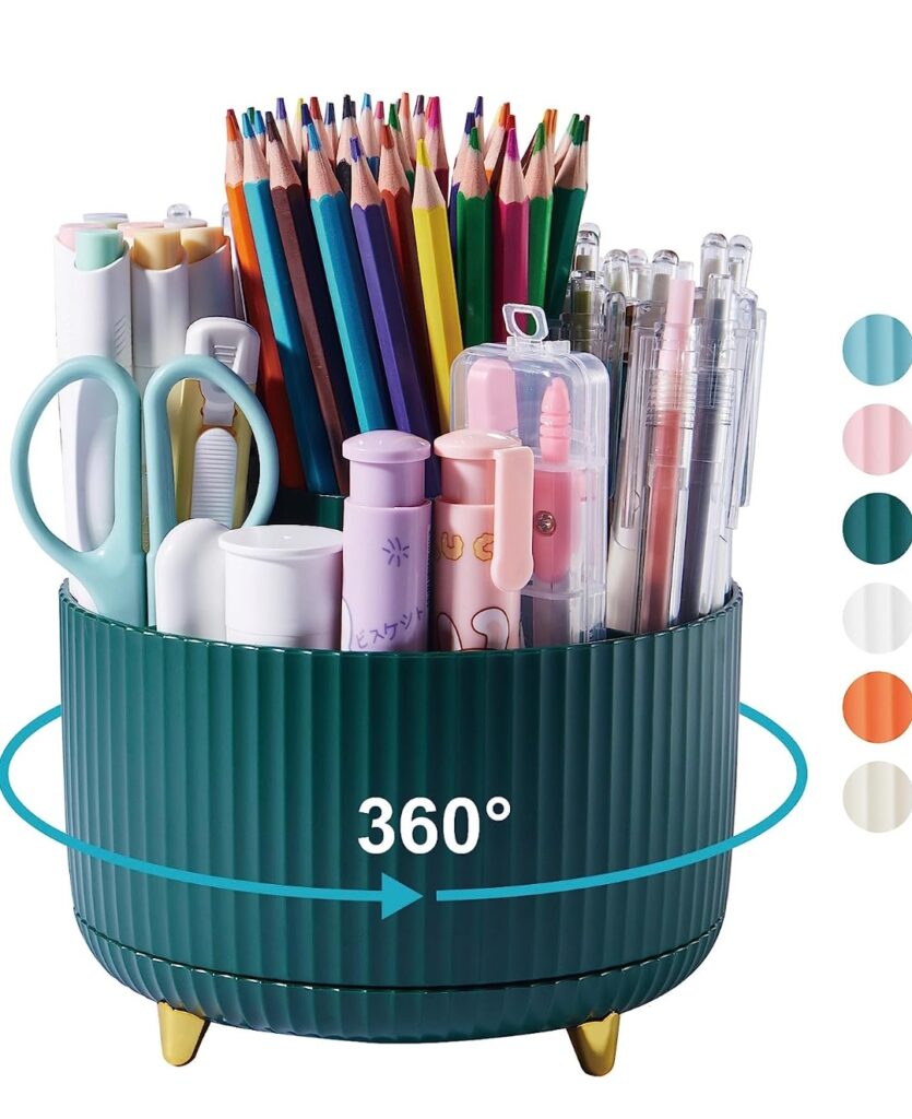 lolocor 360-degree rotatable pen holder christmas gift ideas for female employees