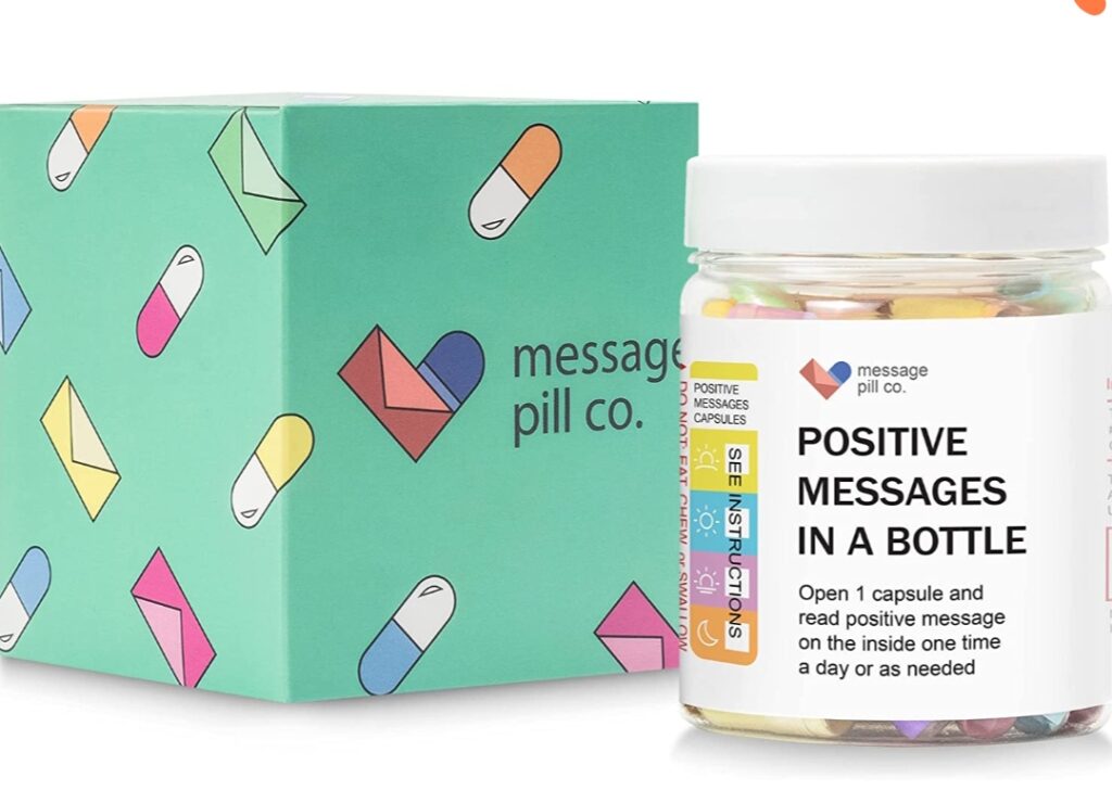 message pill 50 positive messages in a bottle necklace best christmas gift for lady under $50