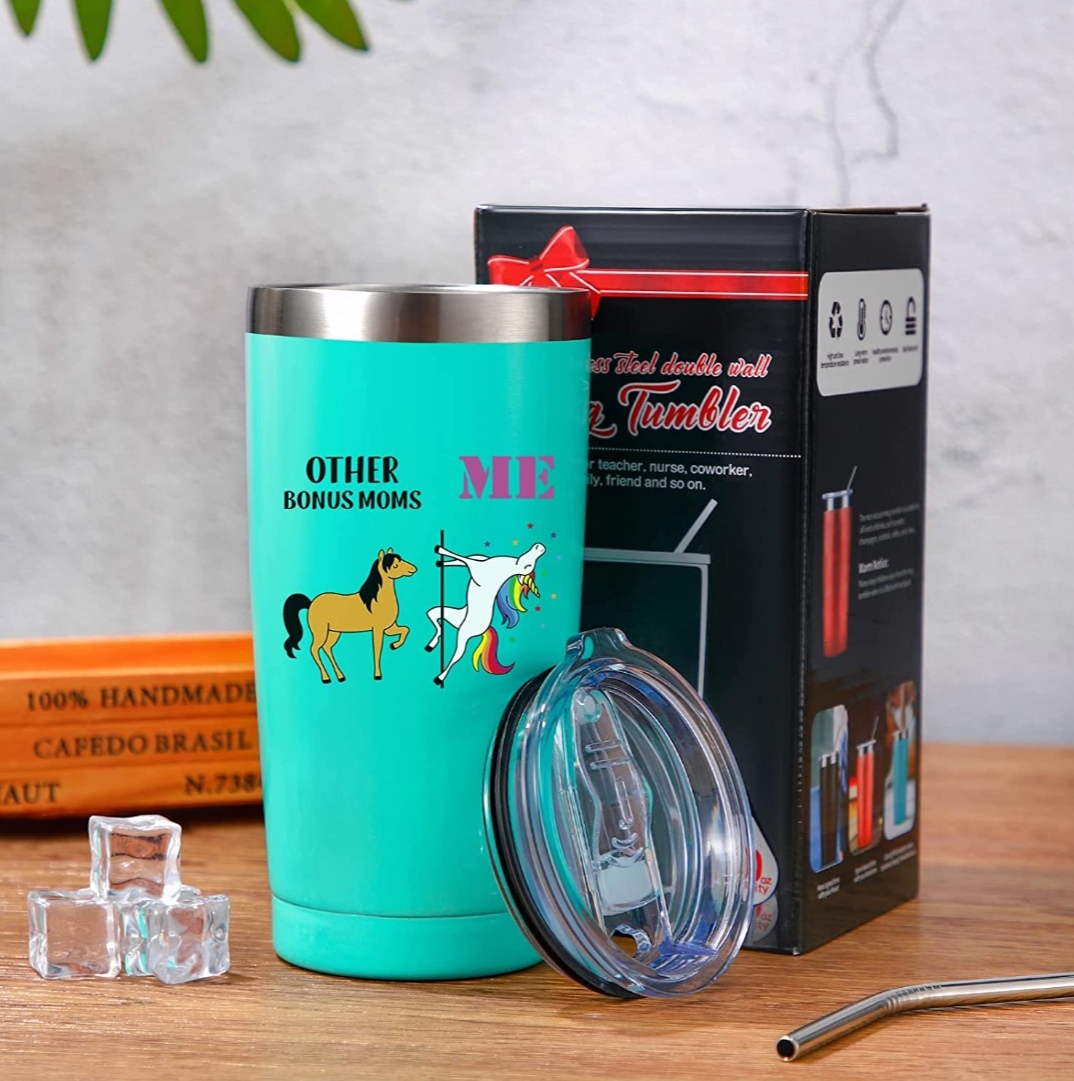 patelai other moms vs me unicorn coffee cup with straw christmas gifts for stepmom