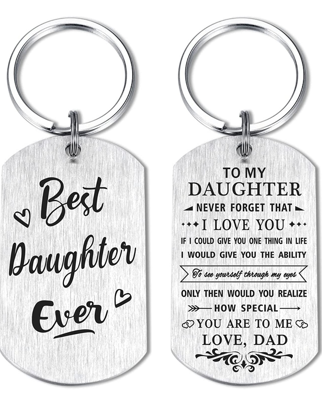 resdink I love you daughter keychain christmas gifts for daughter from dad