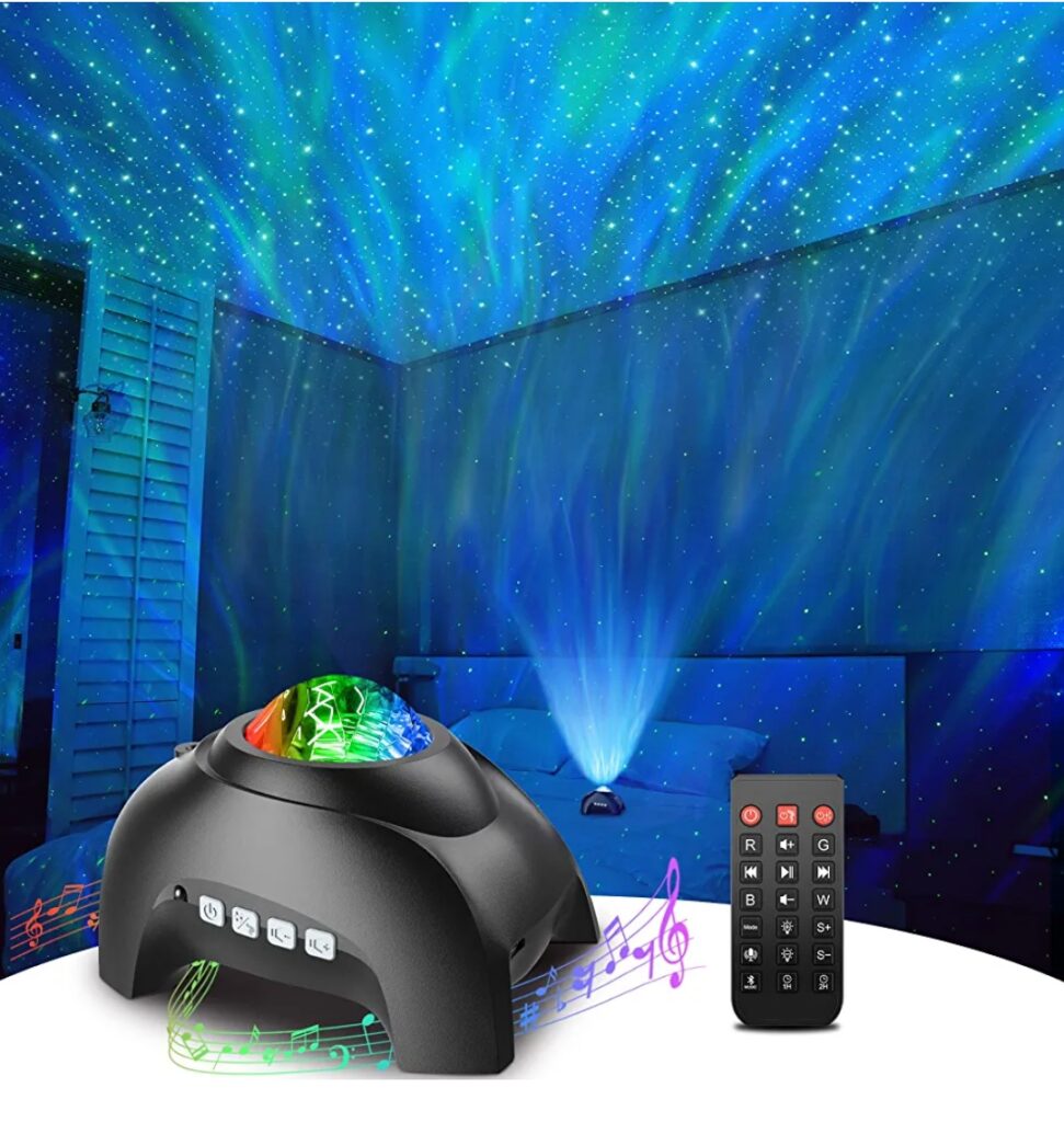 rossetta star projector galaxy projector for bedroom bluetooth speaker and white noise aurora projector best christmas gift for a lady under $100