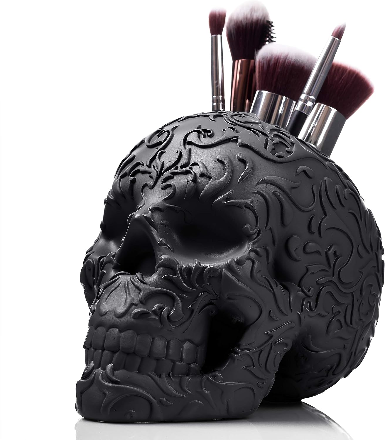 skull-shaped makeup brush holder funny christmas gifts for sister-ultimate guide 2023