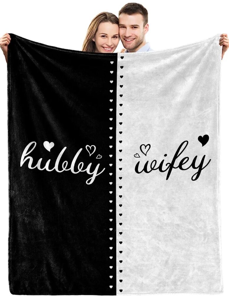 skyflush's hubby and wifey blanket best christmas gifts for a lady who is newly married