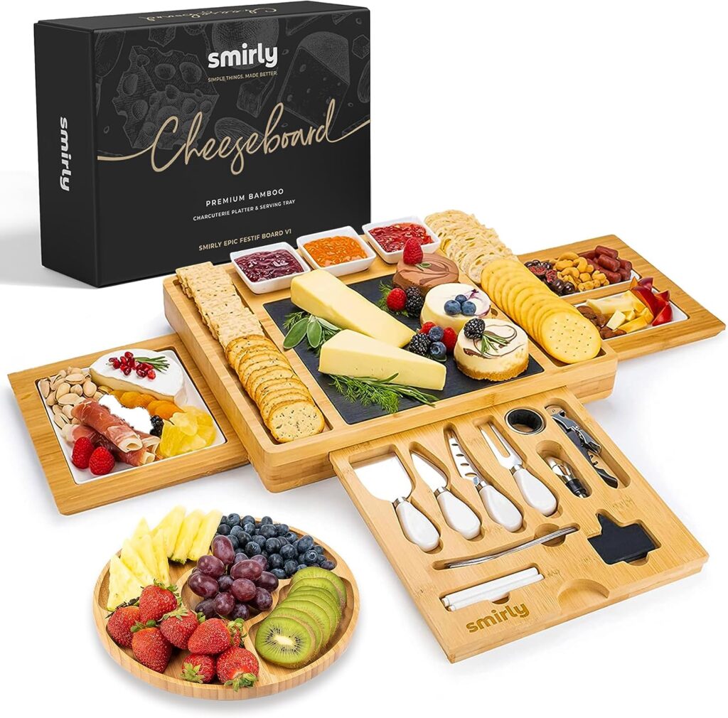smirly charcuterie boards gift set best christmas gifts for a lady who is newly married