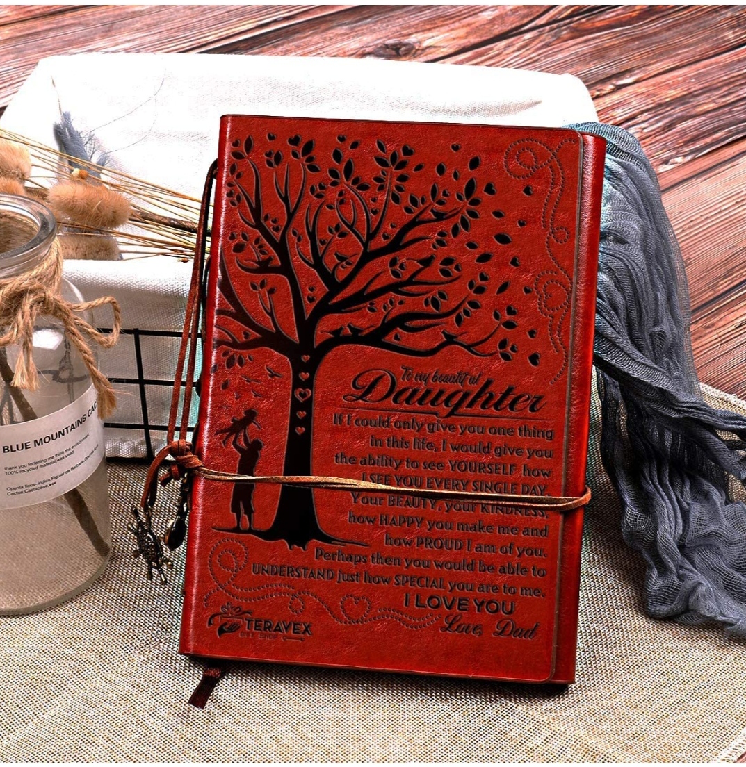 teravex dad to daughter gift leather writing journal with inspirational christmas gifts for daughter from dad