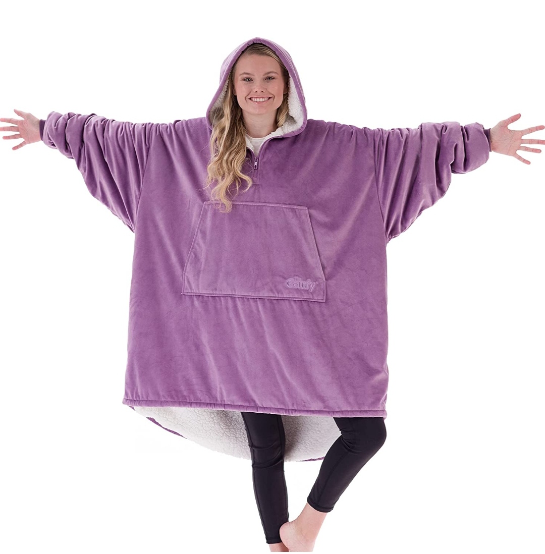 the comfy original oversized microfiber and sherpa wearable blanket christmas gifts for stepmom