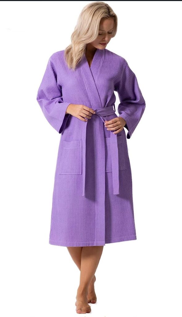 turkish linen waffle knit lightweight kimono spa and bathrobe last minute christmas gifts for her