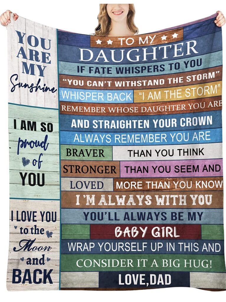 uhankru my daughter fleece throw blanket christmas gifts for daughter from dad