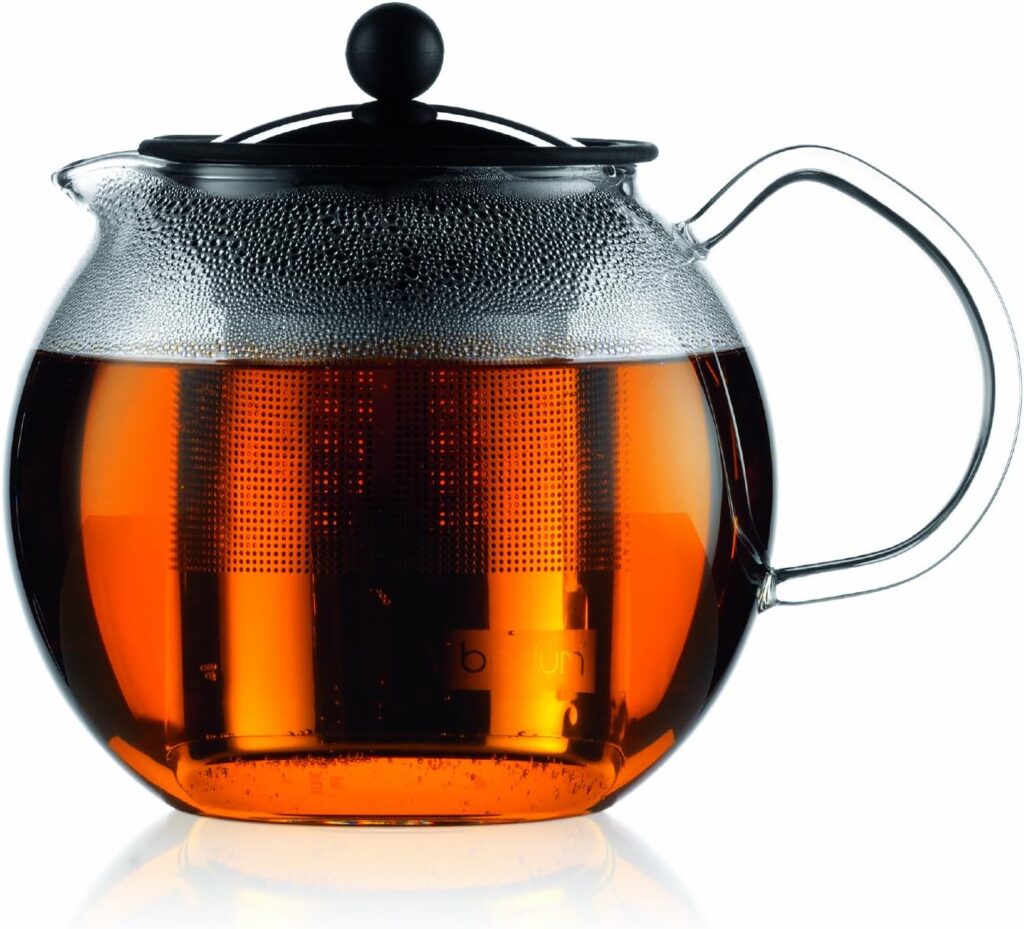 bodum assam glass teapot with stainless steel strainer christmas gifts for older mom