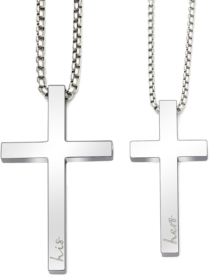 his and hers cross necklace set best 30 christmas gifts for christian couples-complete buyer's guide (2023)