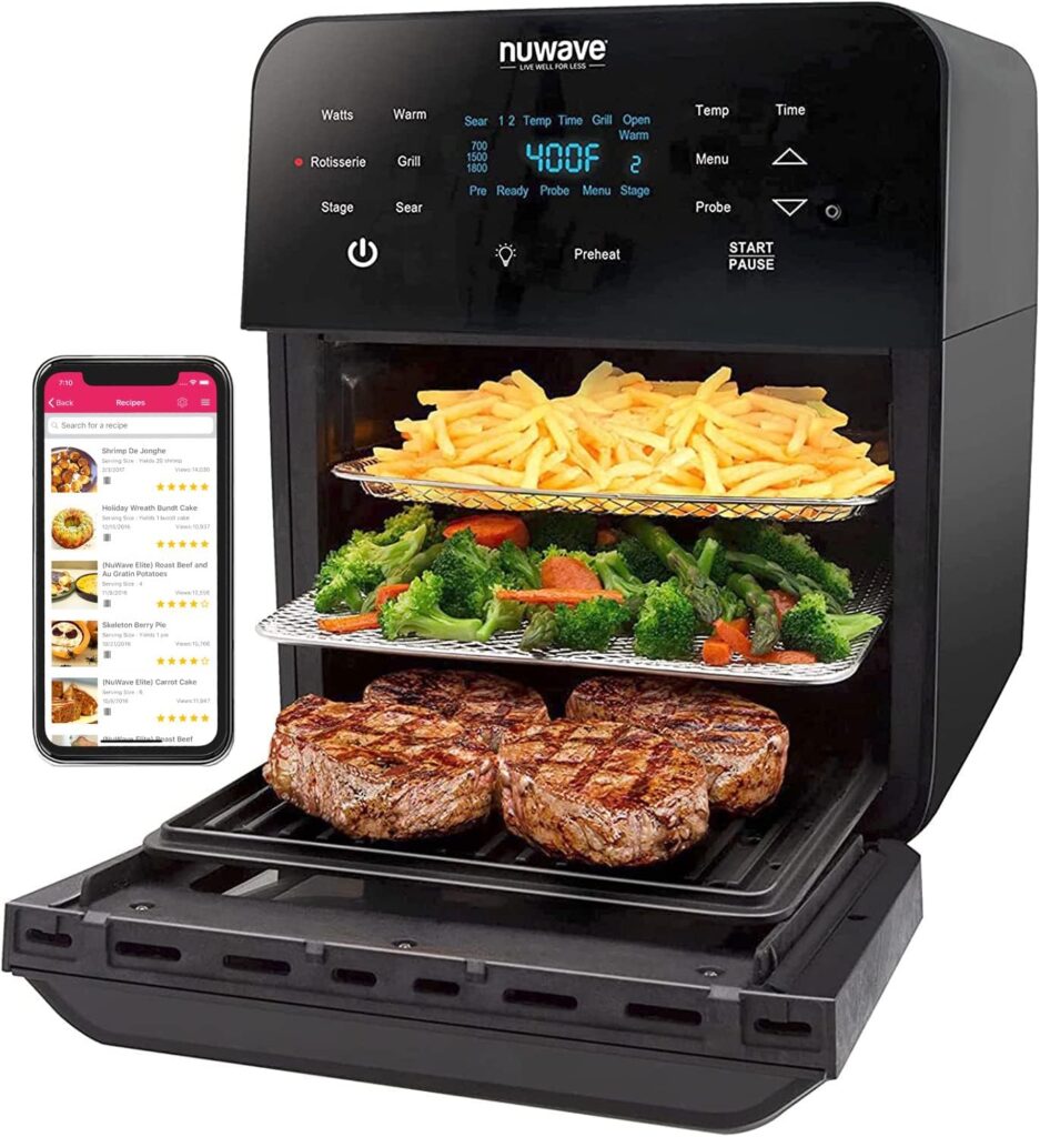 nuwave brio 15.5qt air fryer rotisserie oven top 16 christmas gift idea for wife in her 40s