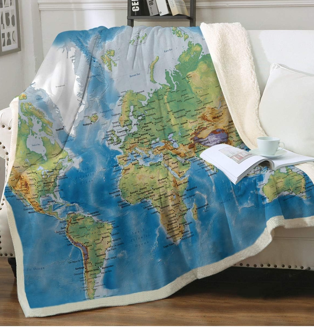 sleepwish map fleece blanket top 12 christmas gifts for girl who is moving away