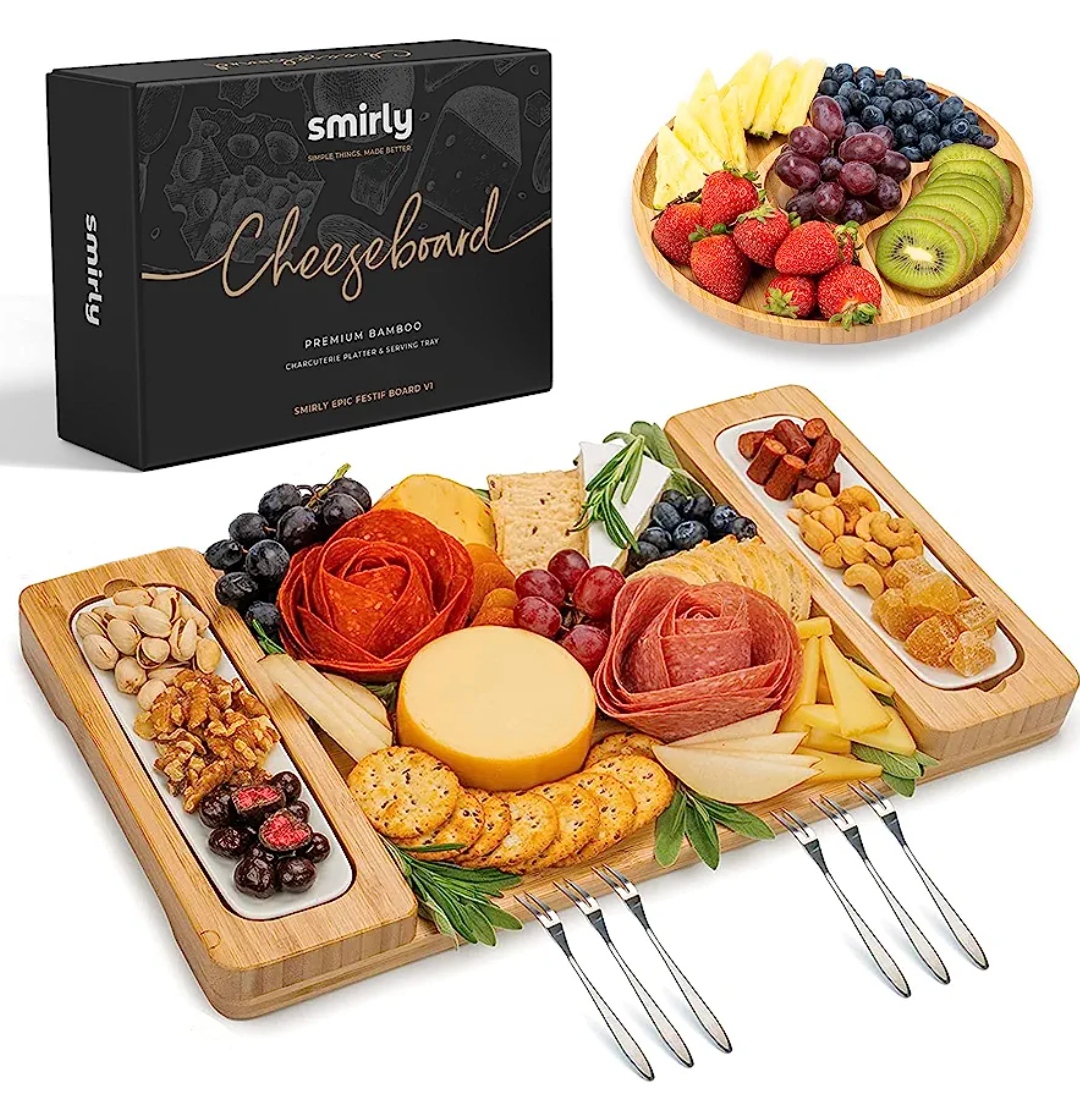 smirly bamboo cheese board set top 10 christmas gifts from biomom to stepmom