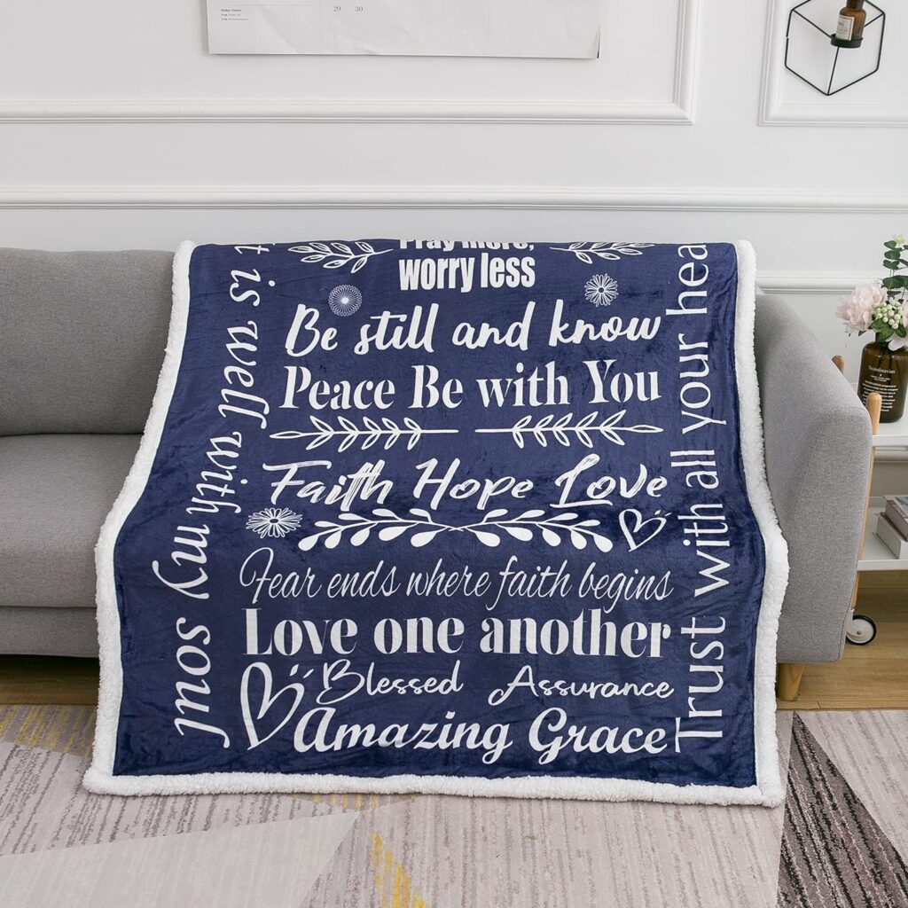 soft and cozy scripture-themed blanket top 50 christmas gifts for christian mom-complete buyer's guide (2023)