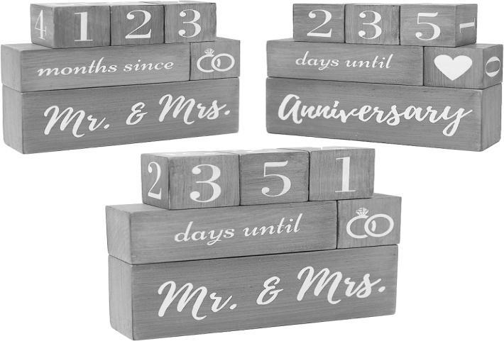 wedding countdown calendar block engagement gifts for couples and his and hers bride to be top 10 christmas gift for fiance female-complete buyer's guide(2023)