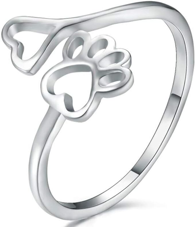 jude jewelers stainless steel cute dog's paw cocktail ring top 20 christmas gifts for girlfriend with a dog