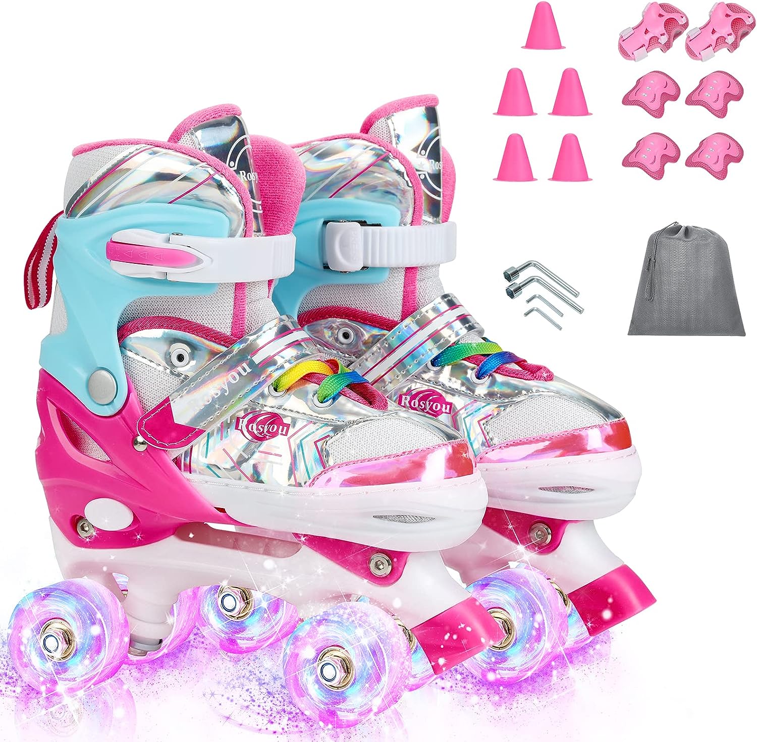 rosyou adjustable roller skates for beginners with protective gear top 17 christmas gifts for 6-year-old girl