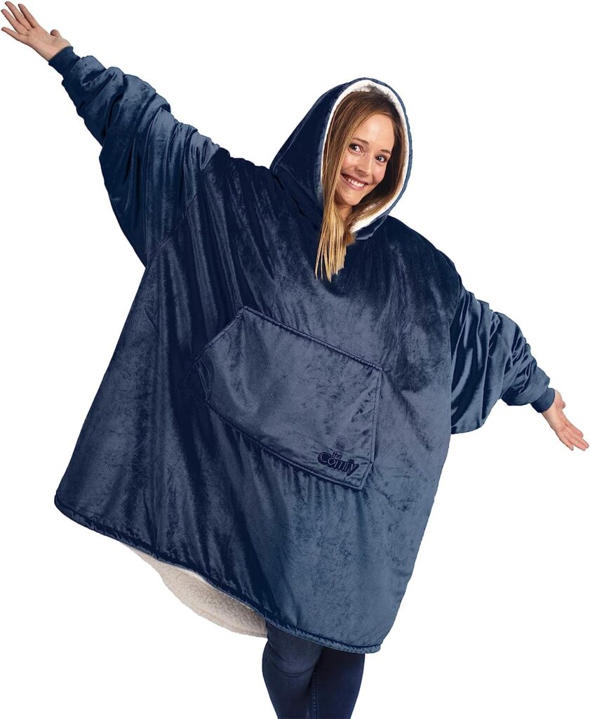 the comfy original  oversized microfiber and sherpa wearable blanket top 15 christmas gifts for girlfriend of 3 years (2023)