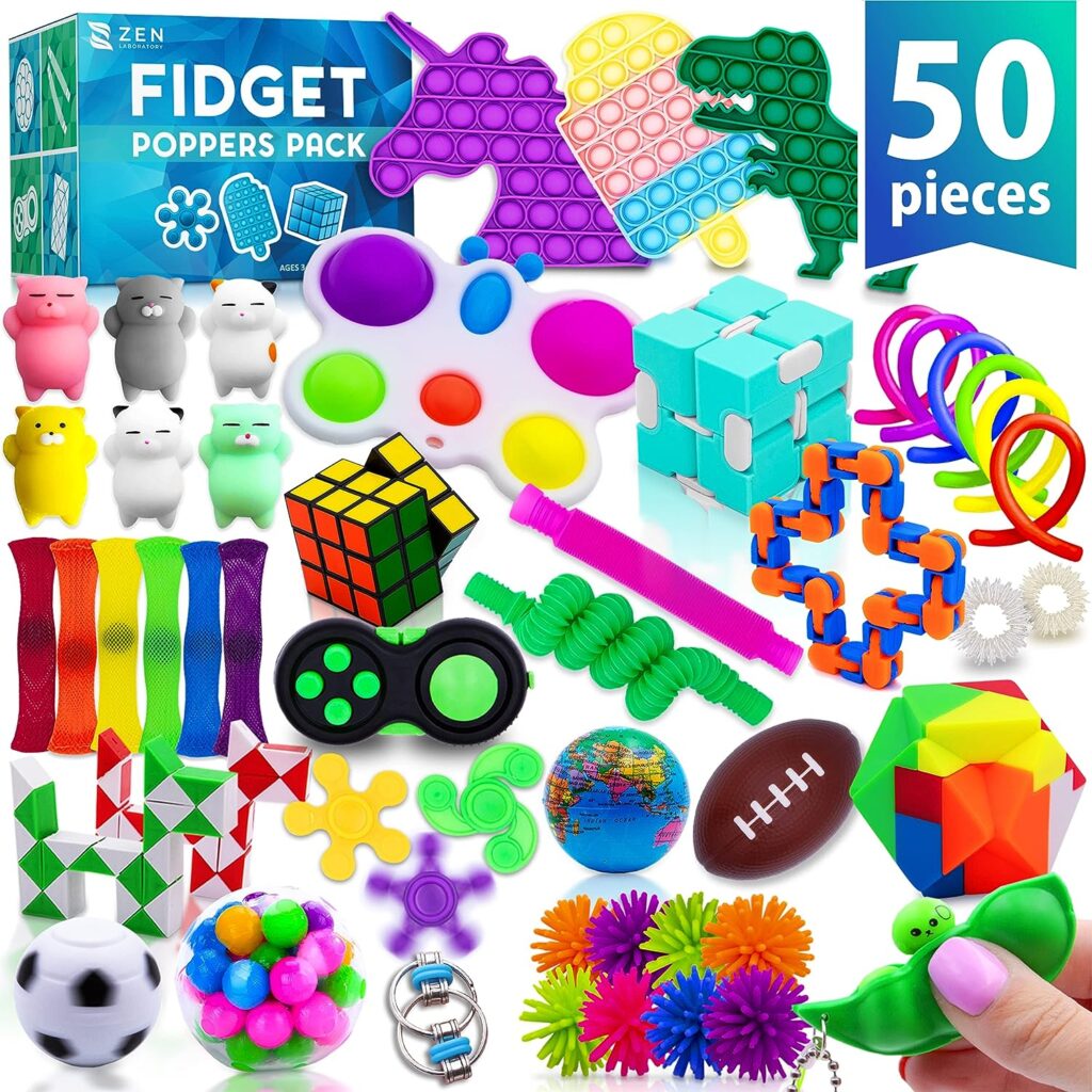 zen laboratory store 50 pcs fidget pack top 17 christmas gifts for 6-year-old girl