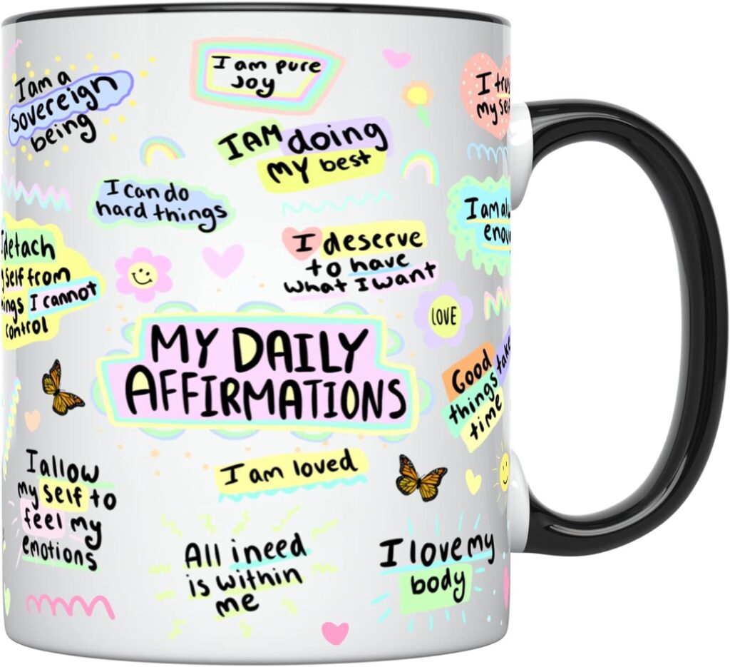 cozy mindfulness mug christmas gifts for a girl who has anxiety