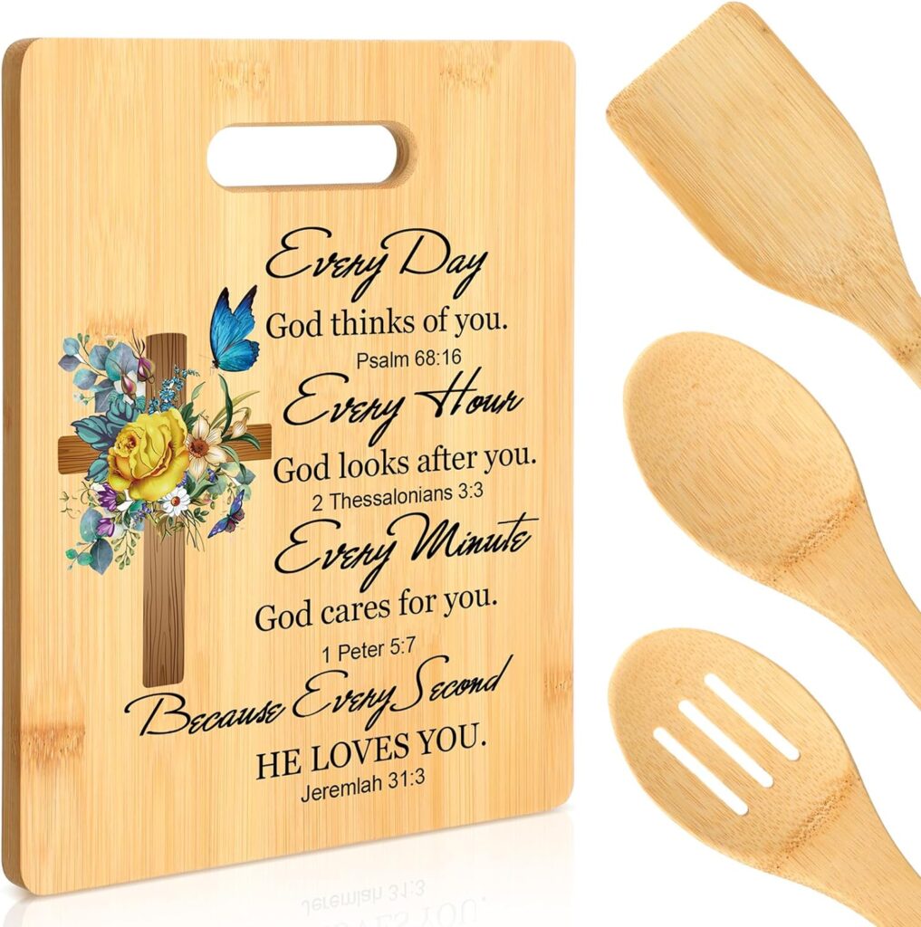 personalized cutting board with a bible verse top 50 christmas gifts for christian mom-complete buyer's guide (2023)