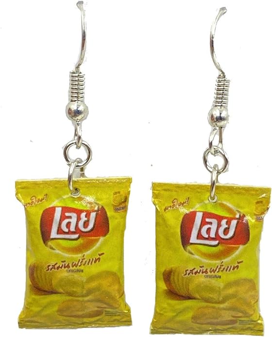 potato chips earrings christmas gift for girls who are mad