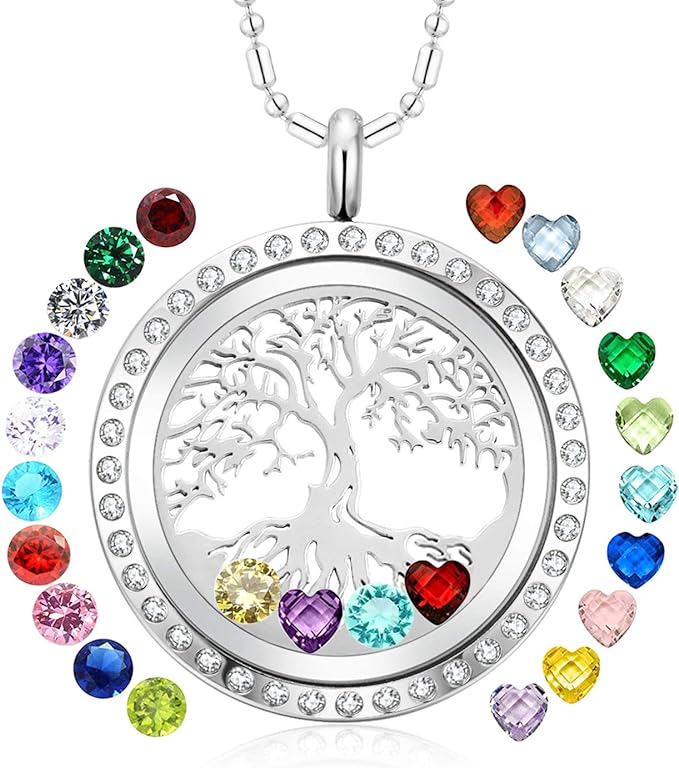 azneck family tree of life floating charm locket necklace best 10 christmas gifts for crafty mom ultimate guide 2023