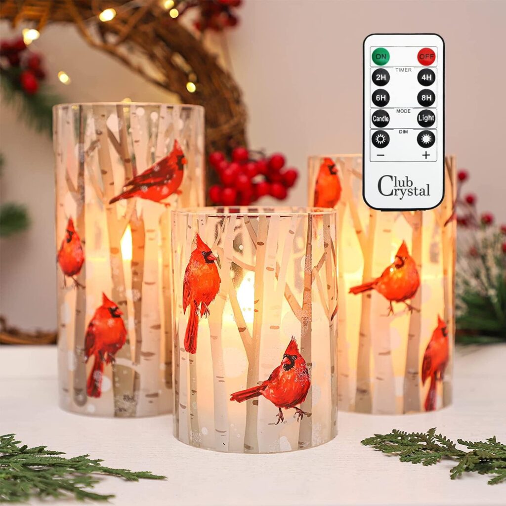 crystal club flameless candles, cardinal theme best 15 cardinal christmas gifts ultimate guide 2023 