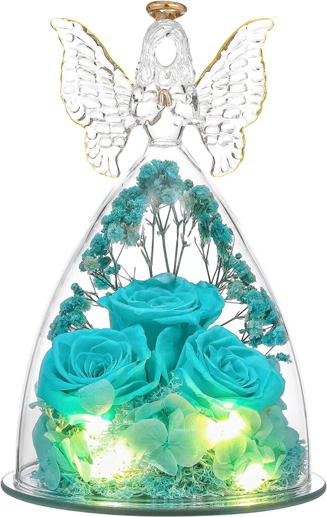 glass angel figurine with three roses gifts best 10 christmas gifts for crafty mom ultimate guide 2023