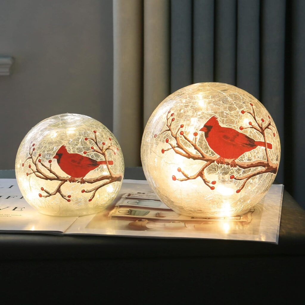 kaowod large crackle glass ball cardinal lamp best 15 cardinal christmas gifts ultimate guide 2023