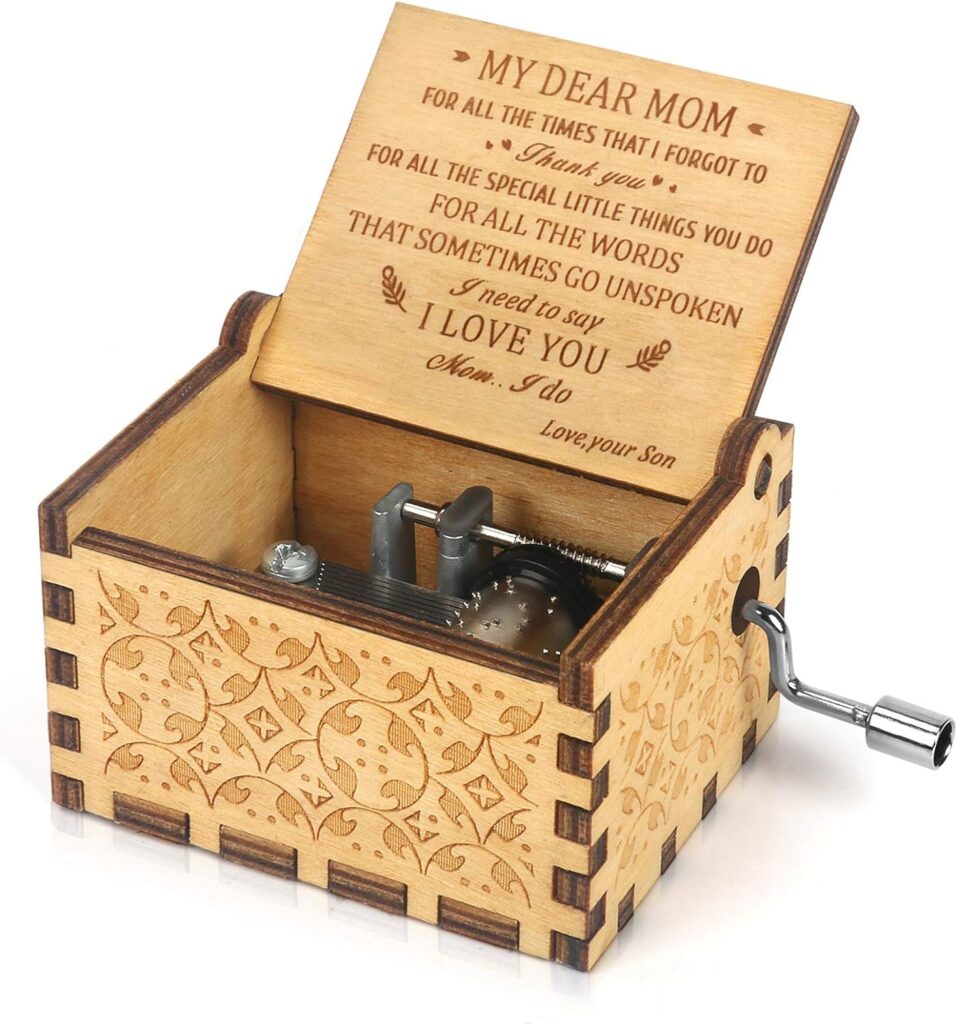 music box hand crank engraved musical box best 10 christmas gifts for crafty mom ultimate guide 2023