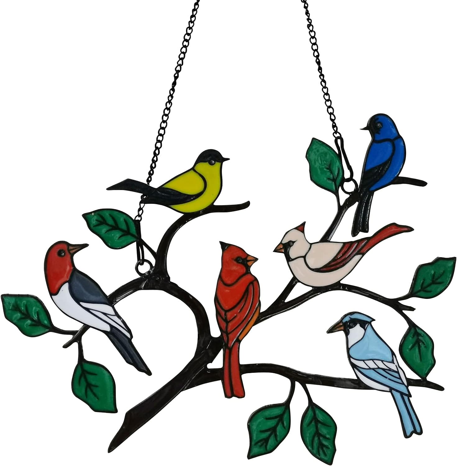 six birds cardinal gifts stained metal window hangings best 15 cardinal christmas gifts ultimate guide 2023